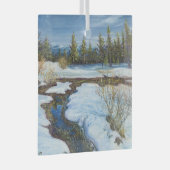 "Snow Melt" Ornament Aus Glas (Vorderseite Rechts)