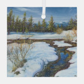 "Snow Melt" Ornament Aus Glas (Rückseite)