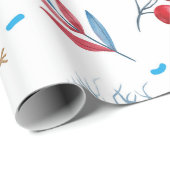 Snow Men Weihnachtsmuster Geschenkpapier (Rolleneckpunkt)