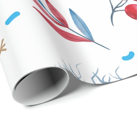 Snow Men Weihnachtsmuster Geschenkpapier (Rolleneckpunkt)