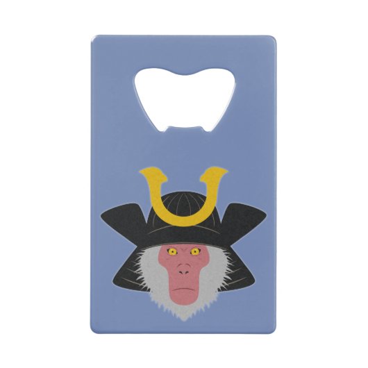 Snow Monkey Samurai Geldbeutel Flaschenöffner (Vorderseite)