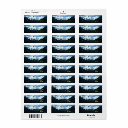 Snow Mountain Address Labels (Vorne)