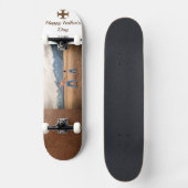 Snow Mountain Father's Day Foto Skateboard (Vorderseite)