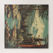 Snow Mountain Forest River Rocks Landschaft Puzzle (Horizontal)