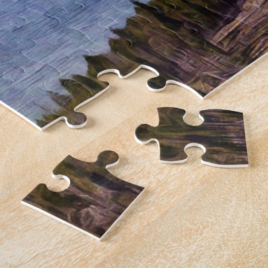 Snow Mountain Lake Scene Riesenpuzzle Puzzle (Seite)