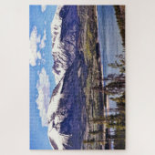 Snow Mountain Lake Scene Riesenpuzzle Puzzle (Vertikal)