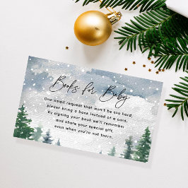 Snow Mountain Winter Baby Shower Buchungsanfrage Begleitkarte