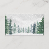 Snow Mountain Winter Baby Shower Buchungsanfrage Begleitkarte (Rückseite)