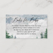 Snow Mountain Winter Baby Shower Buchungsanfrage Begleitkarte (Vorderseite)