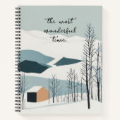 Snow Mountains Abstrakt Art Notebook Journal Notizblock (Vorderseite)