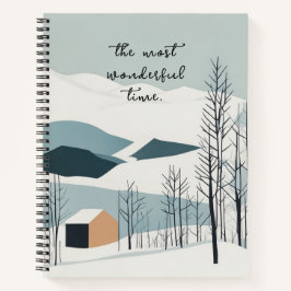 Snow Mountains Abstrakt Art Notebook Journal Notizblock