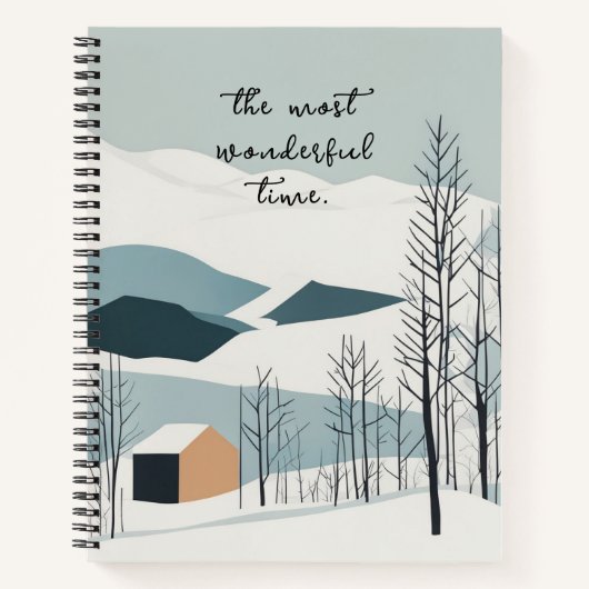 Snow Mountains Abstrakt Art Notebook Journal Notizblock (Vorderseite)
