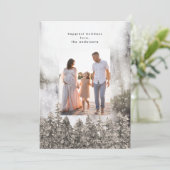 Snow Mountains Bäume Weihnachten Ein Foto (Stehend Vorderseite)