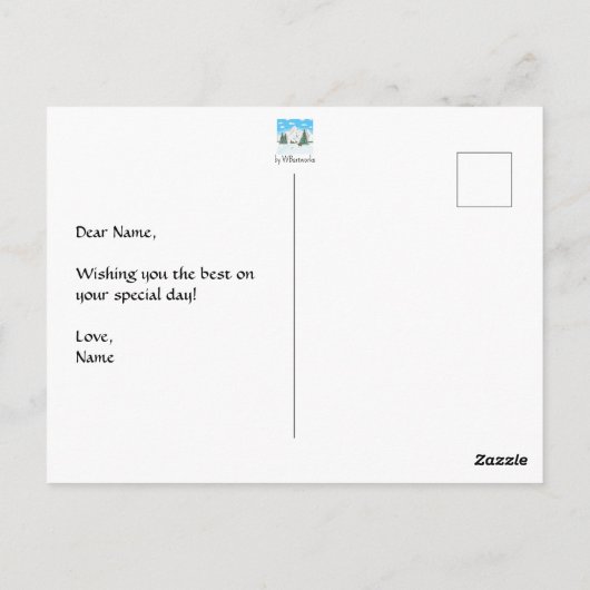 Snow Mountains Postkarte (Rückseite)