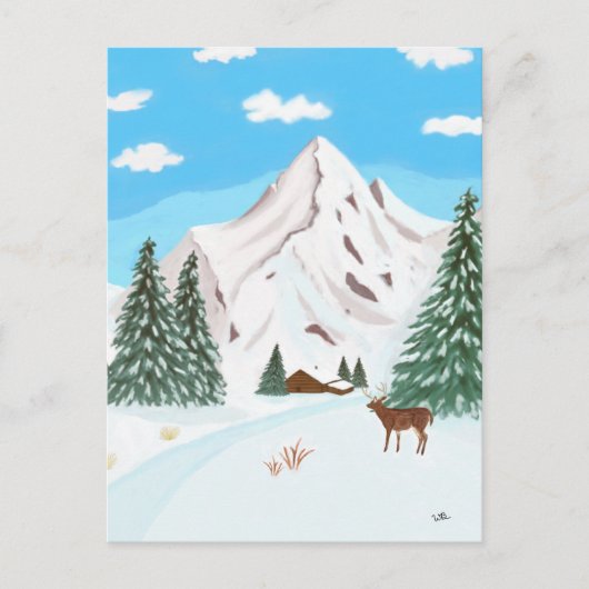 Snow Mountains Postkarte (Vorderseite)