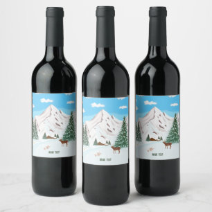 Snow Mountains Weinlabel Weinetikett