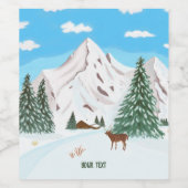 Snow Mountains Weinlabel Weinetikett (Einzelnes Label)