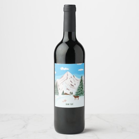Snow Mountains Weinlabel Weinetikett (Vorderseite)