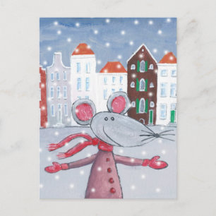 Snow Mouse Postkarte