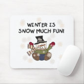 Snow Much Fun Snowman Tshirts und Geschenke Mousepad (Mit Mouse)