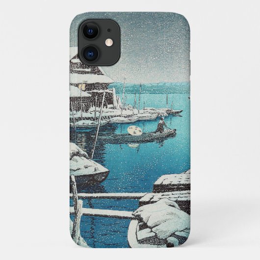 Snow Mukôjima Hasui Kawase shin hanga art winter Case-Mate iPhone Hülle (Rückseite)