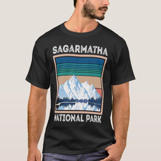 Snow National Park Sagarmatha Everest Tibet Nepal T-Shirt (Vorderseite)
