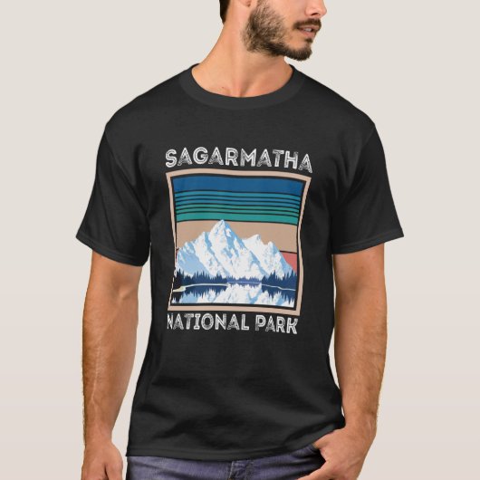 Snow National Park Sagarmatha Everest Tibet Nepal T-Shirt (Vorderseite)