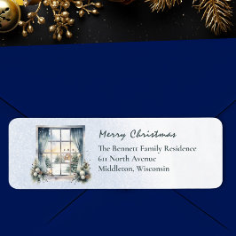 Snow Nordic Winter Szene Wasserfarbe Weihnachten