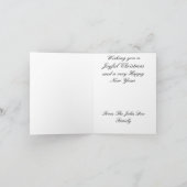 Snow on Bench Weihnachtskarte Feiertagskarte (Innenseite)