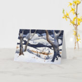 "Snow on Elk River" Country Road Grußkarte Karte (Gelbe Blume)