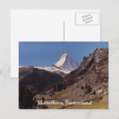 Snow on Matterhorn Blue Sky Alpenwald Postkarte (Vorne/Hinten)