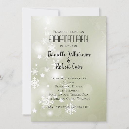 Snow on Sage Elegantes Abstraktes Wasser (Vorderseite)