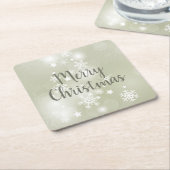 Snow on Sage Elegantes Abstraktes Wasser Rechteckiger Pappuntersetzer (angewinkelt)