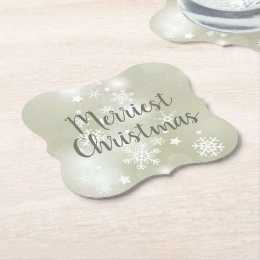 Snow on Sage Elegantes Abstraktes Wasser Untersetzer (angewinkelt)