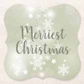 Snow on Sage Elegantes Abstraktes Wasser Untersetzer (Vorderseite)