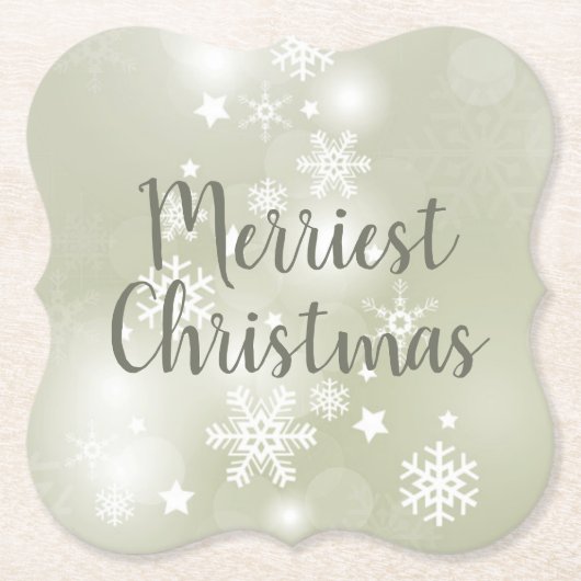 Snow on Sage Elegantes Abstraktes Wasser Untersetzer (Vorderseite)