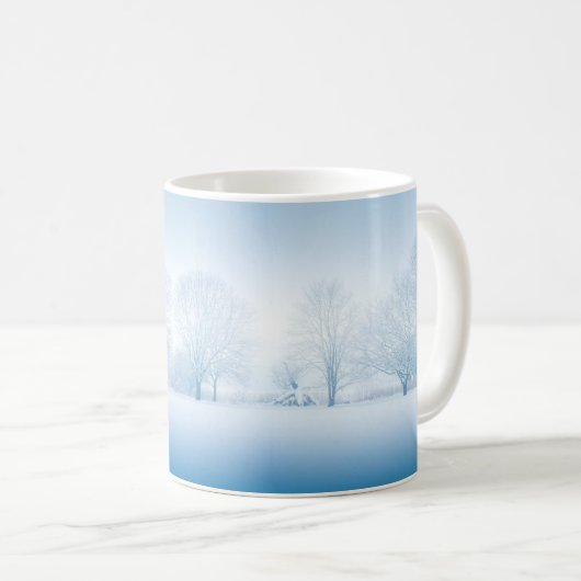 Snow on The Rec, Godmanchester, England Kaffeetasse (VorderseiteRechts)