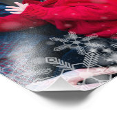 Snow Overlay First Christmas Personallame Fotodruck (Ecke)