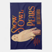 Snow Owl Birne der 30er Jahre - Fruchtkariezeichen Geschirrtuch (Vertikal)