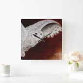 Snow Owl Clock Quadratische Wanduhr (Zuhause)
