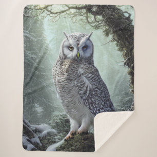 Snow Owl Sherpa Blanket Sherpadecke