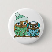 Snow Owls Button (Vorderseite)
