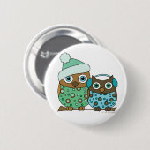 Snow Owls Button (Vorne & Hinten)