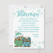 Snow Owls Einladung (Vorderseite)