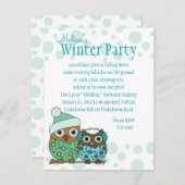 Snow Owls Einladung (Vorne/Hinten)