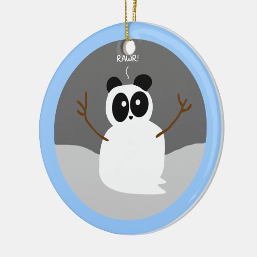 Snow Panda Keramikornament (Links)