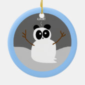 Snow Panda Keramikornament (Hinten)