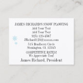 Snow Pay Business Card Visitenkarte (Rückseite)