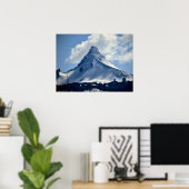 Snow Peak in Side Light Poster (Heimbüro)