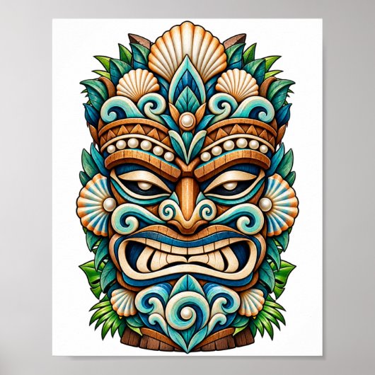 Snow Pearl Tiki Poster (Vorne)